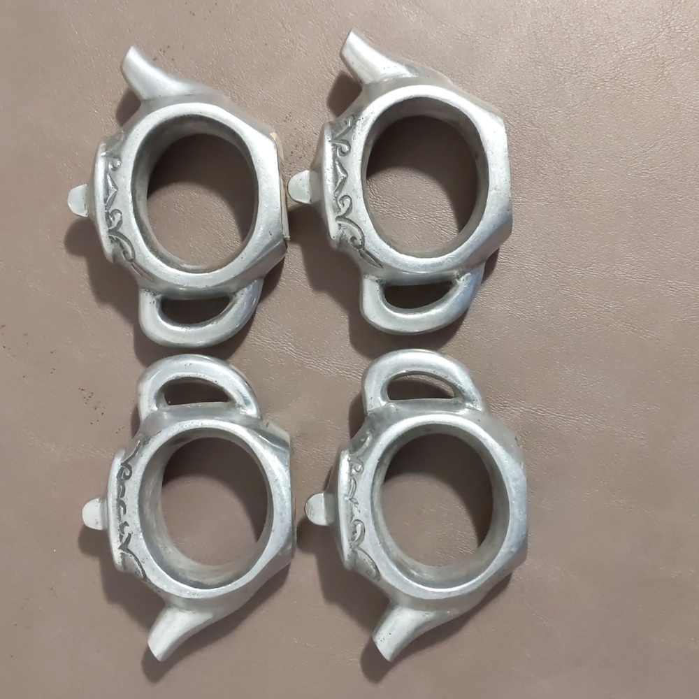 Teapot Napkin Rings set of 4 Color Silver